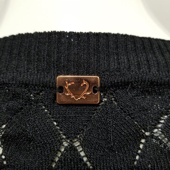 For Love And Lemons Knitz sweater Medium Joni lightweight knit semi sheer boho - Picture 5 of 16